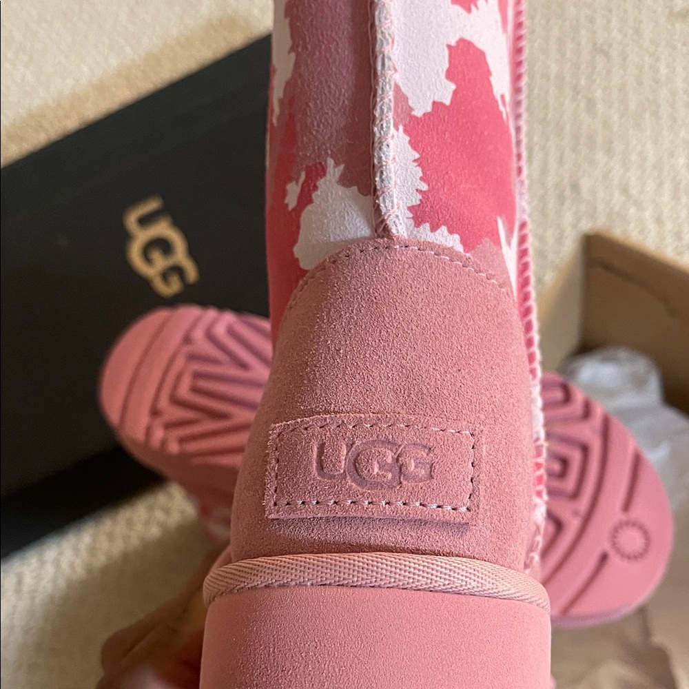 UGG Pink and White Camouflage Winter Boots - Picture 4 of 5